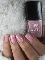 Лак Для Ногтей с Блестками Розовый MALIBU Almond